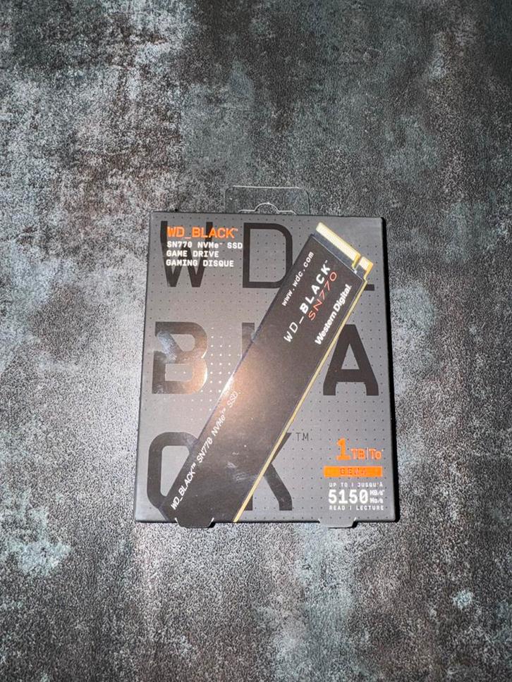 WD Black SN770 1TB NVMe SSD - Nieuw!, Computers en Software, Harde schijven, Nieuw, Desktop, Intern, SSD, SATA, Ophalen