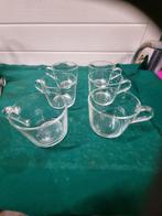 theekoppen van glas 6 stuks, Antiek en Kunst, Ophalen of Verzenden