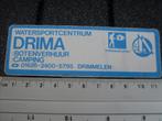 sticker watersportcentrum drima drimmelen logo camping, Verzenden, Zo goed als nieuw, Bedrijf of Vereniging