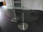 Tafel ovaal glas 2meter 116x200x75cm, Huis en Inrichting, Tafels | Eettafels, Ophalen, Gebruikt, 100 tot 150 cm, 200 cm of meer