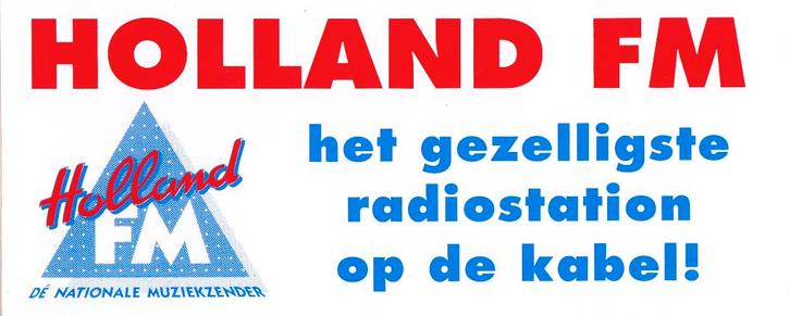 Sticker radio - Holland FM, Verzamelen, Stickers, Zo goed als nieuw, Film, Tv of Omroep, Verzenden