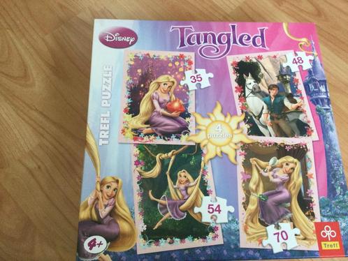 Disney tangled, rapunzel 4 in 1 puzzels, Kinderen en Baby's, Speelgoed | Kinderpuzzels, Zo goed als nieuw, 4 tot 6 jaar, Meer dan 50 stukjes
