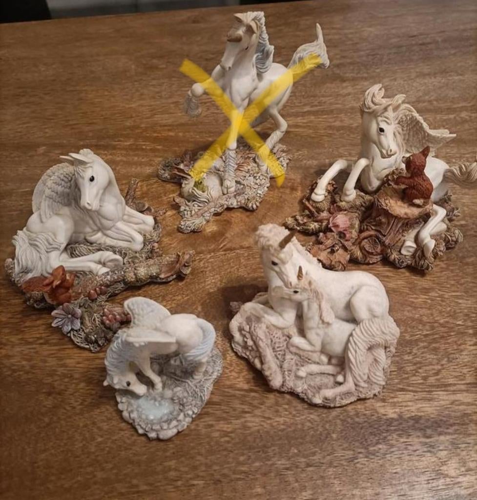 Eenhoorn en Pegasus Beeldjes - Fables Collectie, Ophalen of Verzenden