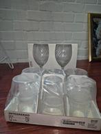 Nieuw in doos 2 wijnglazen en 6 bierglazen, Verzamelen, Glas en Borrelglaasjes, Ophalen, Nieuw, Overige typen