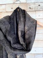 Beaumont sjaal wol/modal zwart/taupe - NP 49,95 - wyp, Kleding | Dames, Nieuw, Ophalen of Verzenden, Sjaal