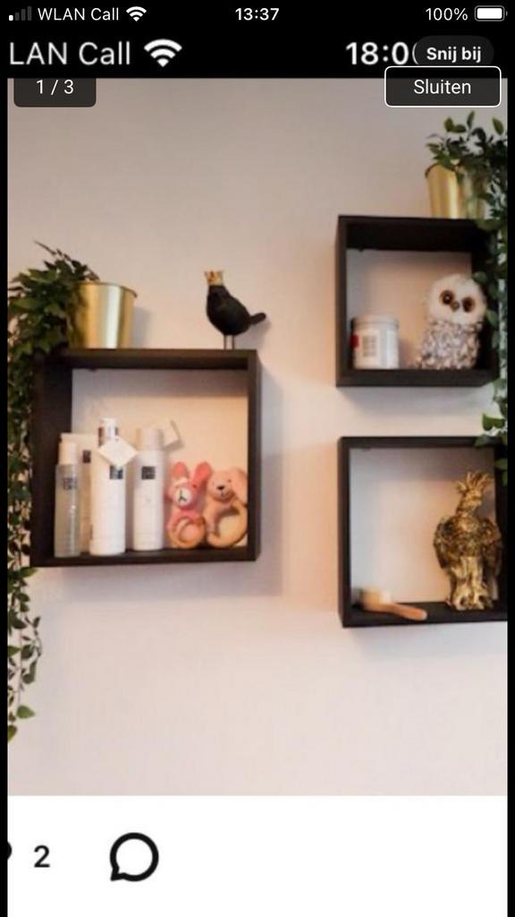 Wand kubussen, Huis en Inrichting, Woonaccessoires | Wandplanken en Boekenplanken, Zo goed als nieuw, Ophalen