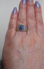 Zilveren vintage ring met lapis lazuli maat 19 nr.1200