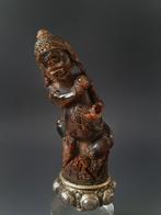 Grote Balinese keris greep hoorn zilver bali kris Indonesie, Antiek en Kunst, Ophalen of Verzenden