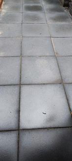 Tuintegels 60x60 Antraciet - 12 hele en 4 halve tegels., Ophalen, Gebruikt, Minder dan 5 m², Beton