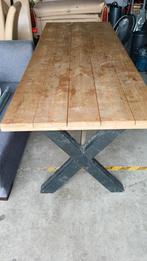 Steigerhouten eettafel, 200 cm of meer, Zo goed als nieuw, Vijf personen of meer, Rechthoekig