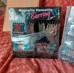 Oorbellen hermatite magnetisch 18paar op blister (NIEUW)., Overige materialen, Hangers, Overige kleuren, Nieuw