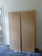2 houten werkbladen, afm 188 x 59,6 x 2,8 cm, Doe-het-zelf en Verbouw, Hout en Planken, Ophalen, Gebruikt, Minder dan 25 mm, Plank