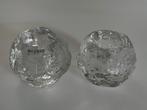 Kosta Boda snowball waxinelichthouders, Overige materialen, Gebruikt, Wit, Ophalen of Verzenden