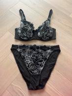 Lingerie Set 70E/40 Zwart Nopjes Kant (LEES BESCHRIJVING), Zwart, Ophalen of Verzenden, Onbekend, Setje