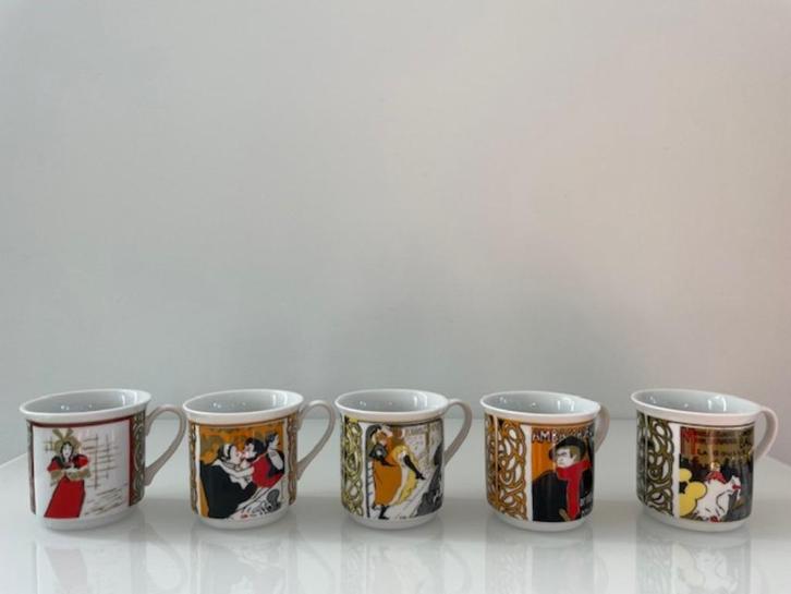 Vintage Art Deco kop- en schotels (Lautrec), Antiek en Kunst, Antiek | Servies los, Ophalen of Verzenden