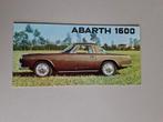 BROCHURE UIT 1959 VAN ABARTH 1600, Ophalen of Verzenden, Zo goed als nieuw, Overige merken