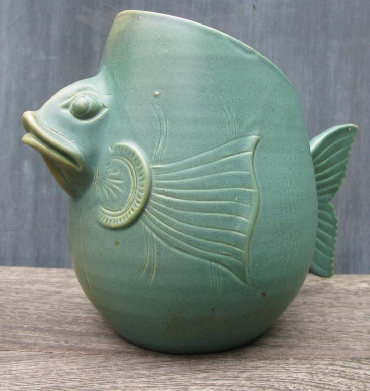 VIS POT/VAAS PORSELEIN ART DECO, Antiek en Kunst, Antiek | Porselein, Ophalen of Verzenden