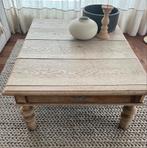 Landelijk verweerd eikenhout salontafel, Huis en Inrichting, Tafels | Salontafels, 50 tot 100 cm, Minder dan 50 cm, 100 tot 150 cm