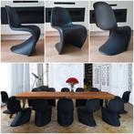 3 x Vitra Verner Panton Design Stoelen Zwart, Huis en Inrichting, Stoelen, Ophalen, Kunststof, Drie, Zwart