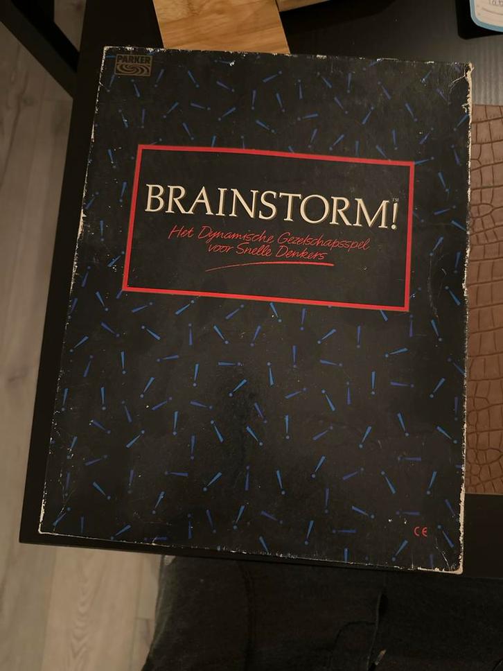 Brainstorm! - Parker Gezelschapsspel, Hobby en Vrije tijd, Gezelschapsspellen | Bordspellen, Gebruikt, Een of twee spelers, Ophalen of Verzenden