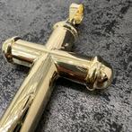 14 karaat gouden kruis hanger groot nieuw, Ophalen of Verzenden, Zo goed als nieuw, Kruis of Symbool, Goud