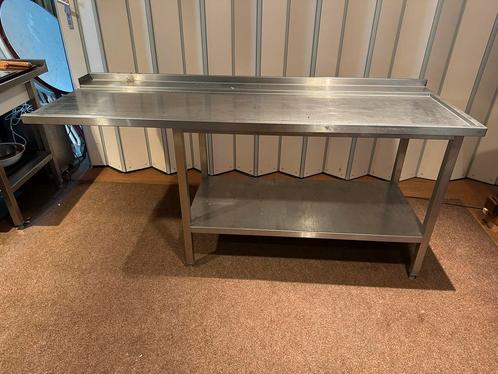 RVS Werktafel met Legbord - Horeca, Zakelijke goederen, Horeca | Keukenapparatuur, RVS Meubilair, Gebruikt, Ophalen