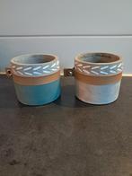 Stenen plantenpotjes set, Tuin en Terras, Bloempotten, Ophalen