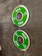 2 x 1 kg ATX olympische halter schijven 50 mm gewichten, Halter schijven, Ophalen of Verzenden, Zo goed als nieuw, Atx