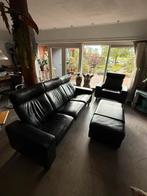 Stressless Bankstel met Stoel en Tafelpoef, Gebruikt, Driepersoons, Ophalen of Verzenden, Rechte bank