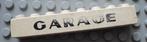 3008p03 (1) white Brick 1 x 8 with Black 'GARAGE' Sans-Serif, Kinderen en Baby's, Speelgoed | Duplo en Lego, Ophalen of Verzenden