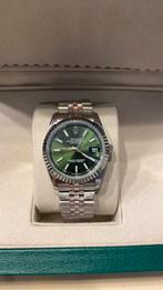 Rolex date just 41 mm groen automatisch met saffier gals, Ophalen of Verzenden, Zo goed als nieuw, IOS