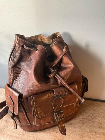 Vintage Lederen Rugzak beschikbaar voor biedingen
