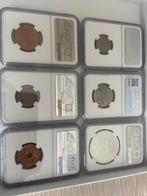 Lot slabs ngc hoge gradaties zilver koper, Postzegels en Munten, Munten en Bankbiljetten | Verzamelingen, Ophalen of Verzenden