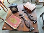 2x Oud decoratief houtsnijwerk en of  eiken salontafel., Huis en Inrichting, Woonaccessoires | Dienbladen, Ophalen, Gebruikt, Rechthoekig
