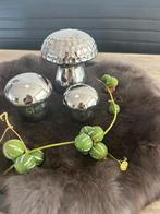 Leuke zilverkleurige paddestoelen herfst decoratie landelijk, Ophalen of Verzenden
