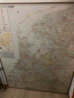 Vintage Falk wegenkaart Nederland - Ingelijst, Ophalen of Verzenden, Gebruikt
