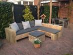 Huis en Tuin Steigerhout lounge hoekbank MAATWERK, Nieuw