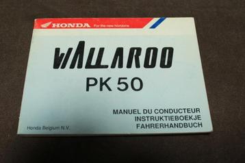 Honda PK50 Wallaroo  1982 ?? instructie boekje handbuch beschikbaar voor biedingen