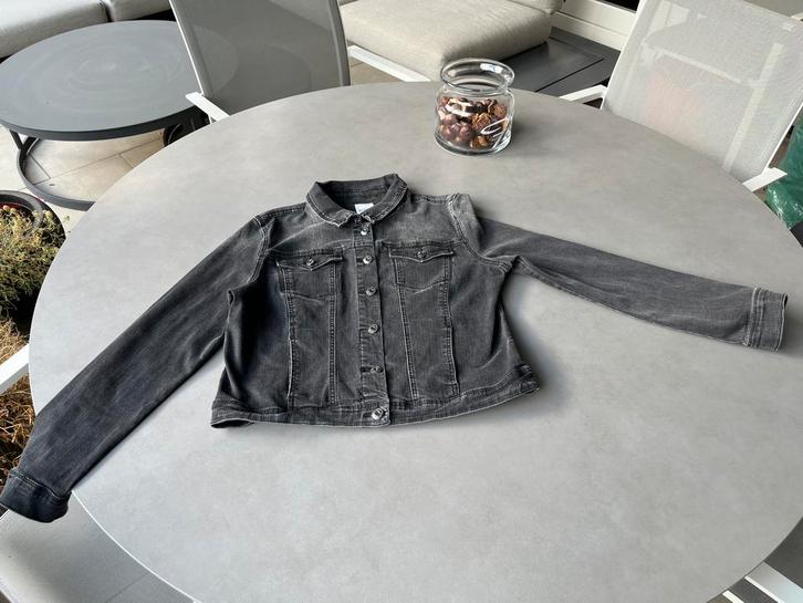 Zwart Kensie Jeans spijkerjasje, maat L, Kleding | Dames, Jasjes, Kostuums en Pakken, Zo goed als nieuw, Jasje, Maat 42/44 (L)
