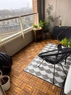 Mooie houten vloer voor balkon of terras, Tuin en Terras, Ophalen, Gebruikt, Hout, 2 zitplaatsen