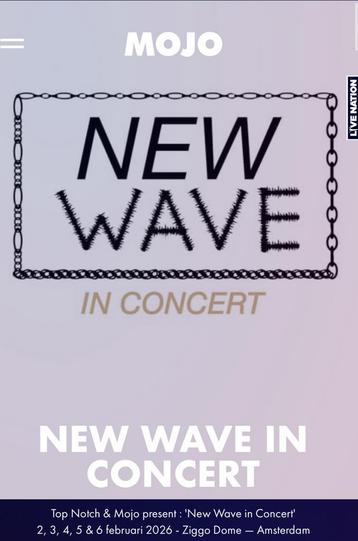 New wave kaartjes donderdag 5 feb 2026 beschikbaar voor biedingen