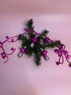 5 delig setje fuchsia roze paddestoeltjes en slinger, Diversen, Kerst, Ophalen of Verzenden, Zo goed als nieuw