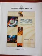 Managerial Accounting! R. W. Hilton.6e edition Intnl edition, Ophalen of Verzenden, Zo goed als nieuw, Accountancy en Administratie