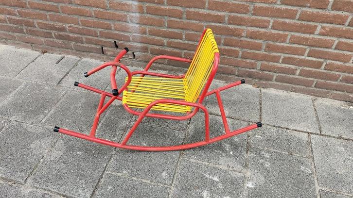 Retro Vintage hobbel kinderstoel draadstoel, Verzamelen, Retro, Huis en Inrichting, Ophalen of Verzenden