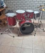 Pearl Drumstel - Rode Finish, Muziek en Instrumenten, Ophalen, Gebruikt, Pearl