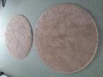 2x rond vloerkleed diameter 1.30 m, licht roze, Ophalen, Zo goed als nieuw, Rond