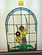 Glas in Lood Paneel met Bloemen, Ophalen of Verzenden