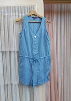 Esmara lichtblauw 100% linnen/viscose jumpsuit playsuit S M, Maat 38/40 (M), Blauw, Zo goed als nieuw, Esmara