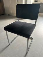 Zwarte Eetkamerstoel met Chromen Frame, Ophalen, Gebruikt, Zwart, Metaal