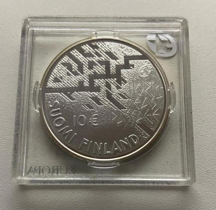 2007 FINLAND 10 EURO ZILVER NORDENSKIÖLD *PP*, Postzegels en Munten, Munten | Europa | Euromunten, Losse munt, 10 euro, Finland